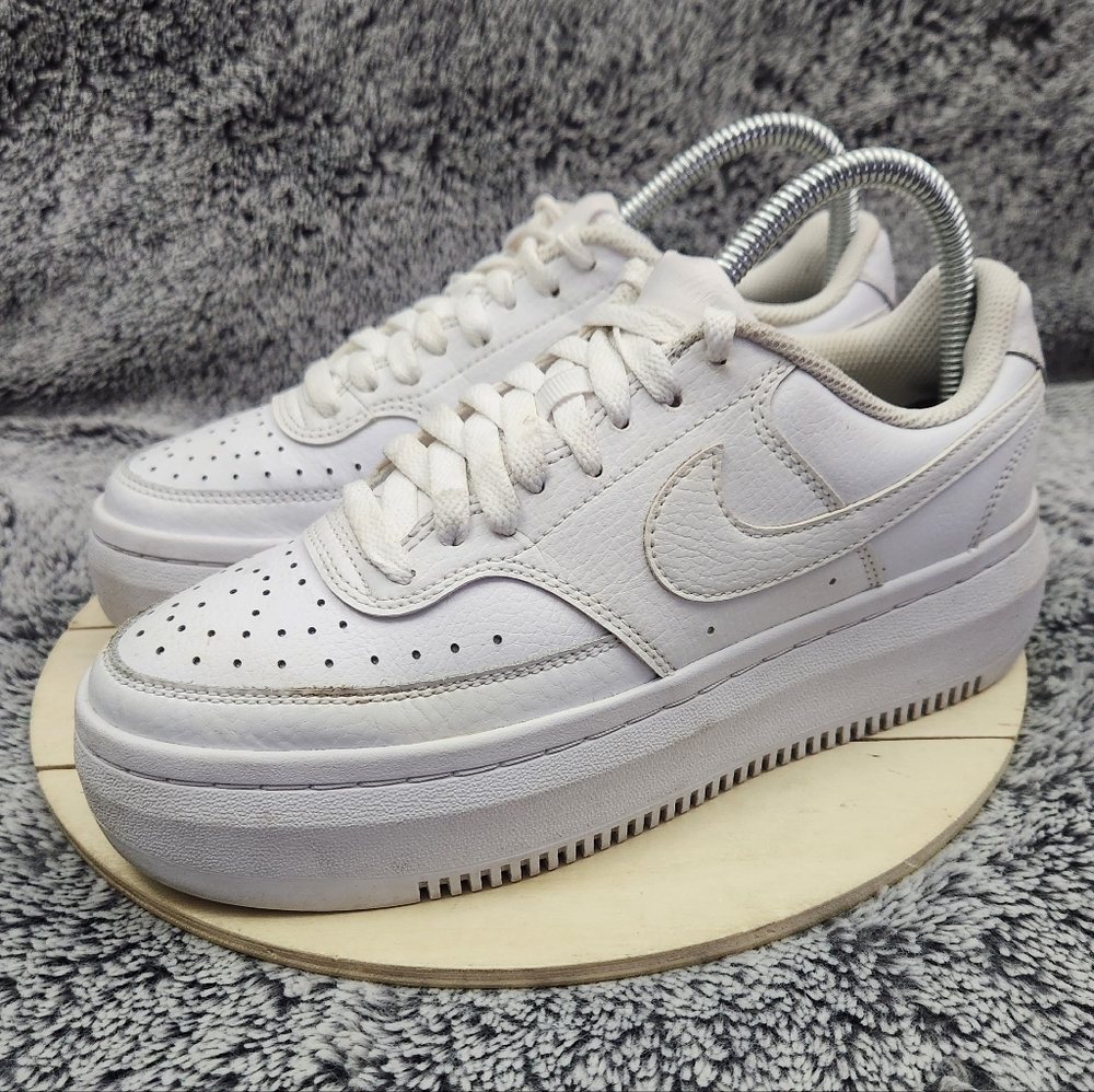 Nike Court Vision Alta Triple White Shoes Women's Size 7.5 - Picture 4 of 9